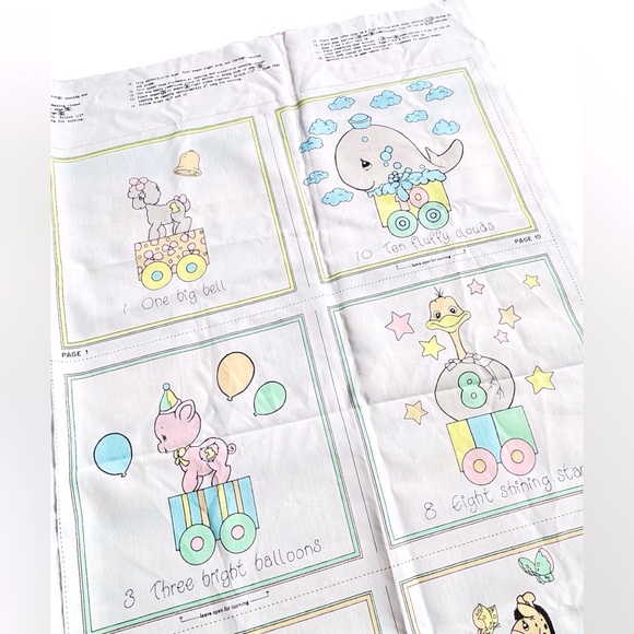 RARE Vintage Precious Moments Fabric Book Panel - Picture 2 of 8